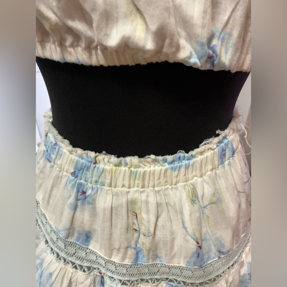 LOVESHACKFANCY Audrina Cut-Out Minidress Blue Small - Picture 8 of 10